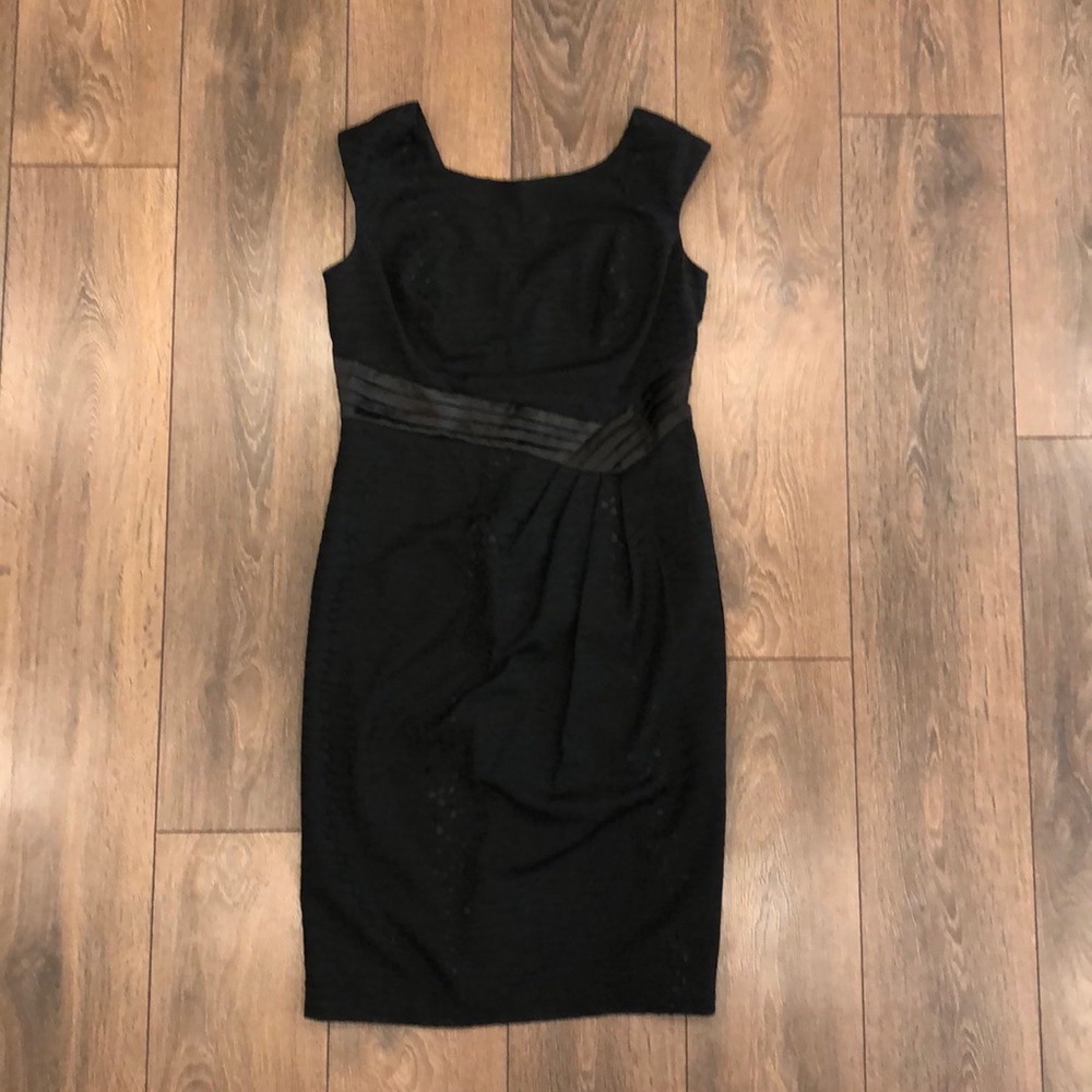 Le Chateau Sleeveless Midi Black Dress Size L